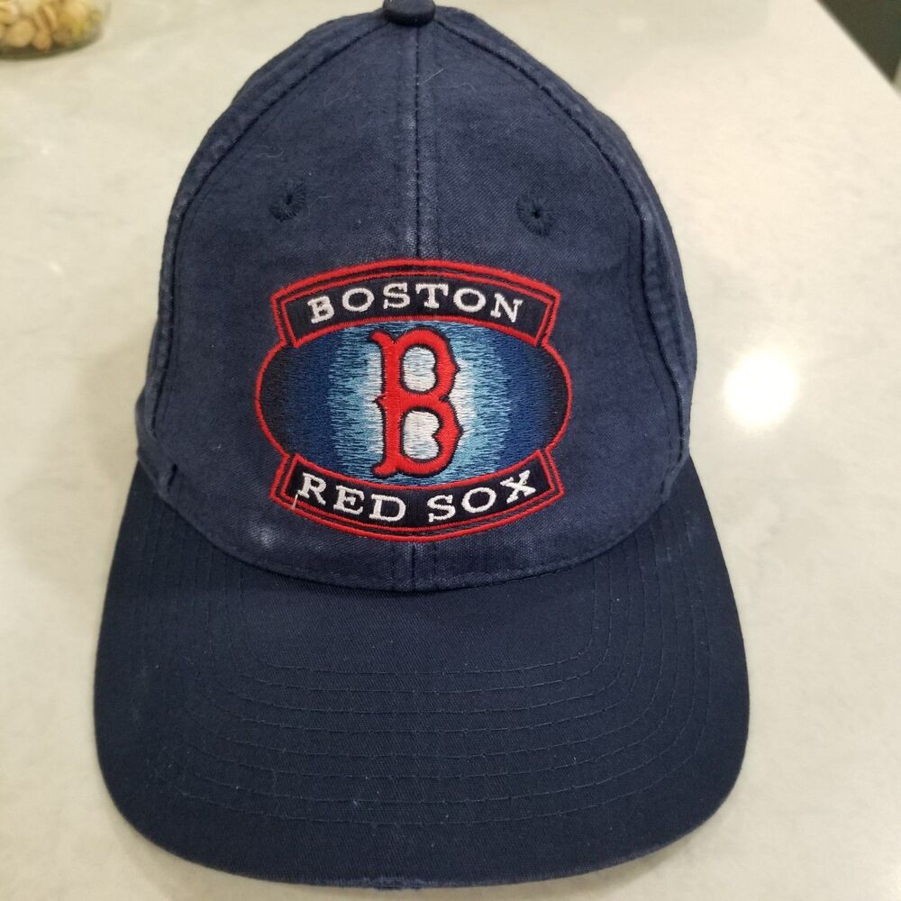 Vintage Logo 7 Boston Red Sox Cap • Navy Snapback • MLB Genuine Merchandise